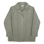 Womens Green Polyester Blend Jacket XL Plain Zip Closure Casual Lightweight