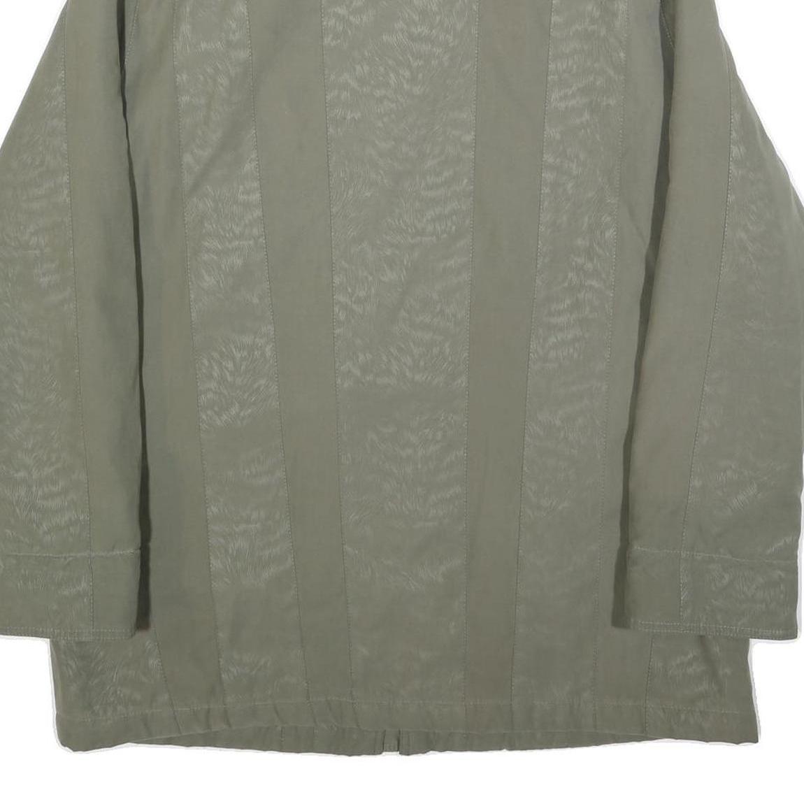 Womens Green Polyester Blend Jacket XL Plain Zip Closure Casual Lightweight