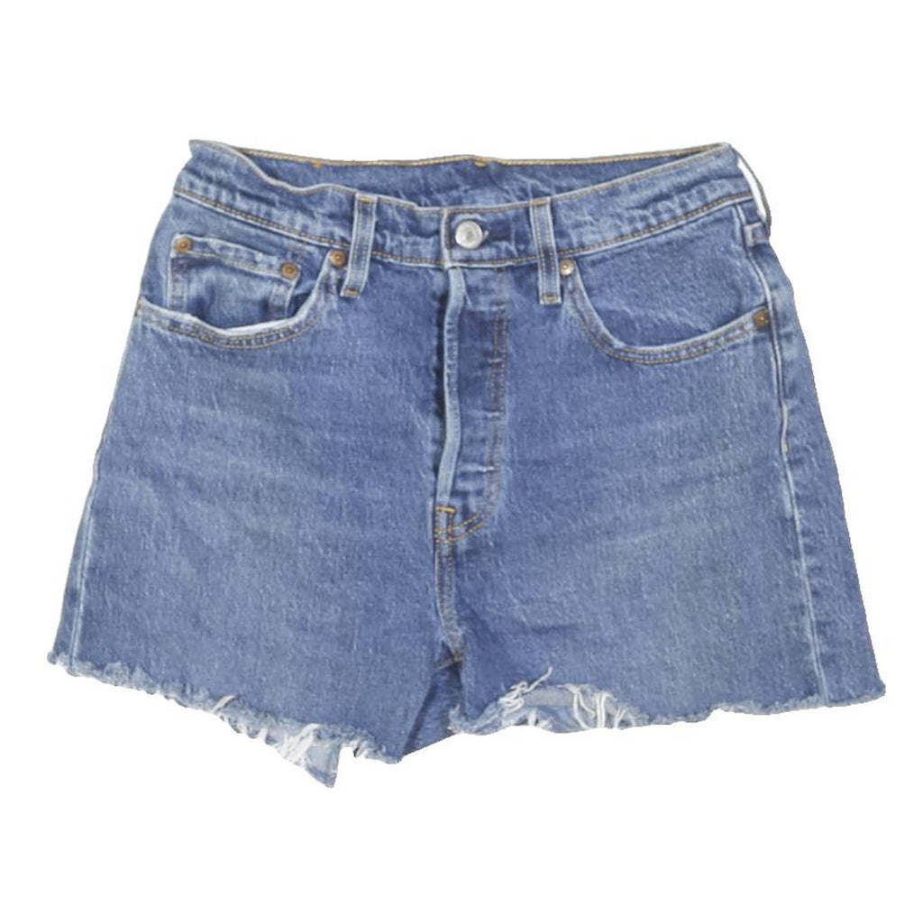 LEVI'S Womens Denim Blue Cut-Off Shorts S W27 Frayed Hem Casual Summer
