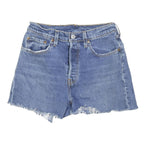 LEVI'S Womens Denim Blue Cut-Off Shorts S W27 Frayed Hem Casual Summer