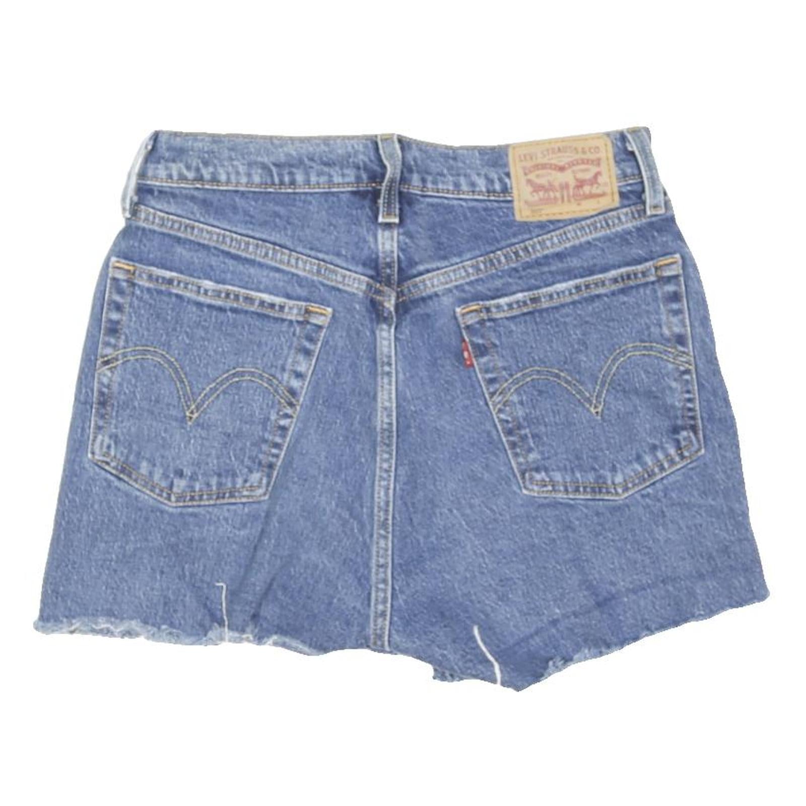 LEVI'S Womens Denim Blue Cut-Off Shorts S W27 Frayed Hem Casual Summer