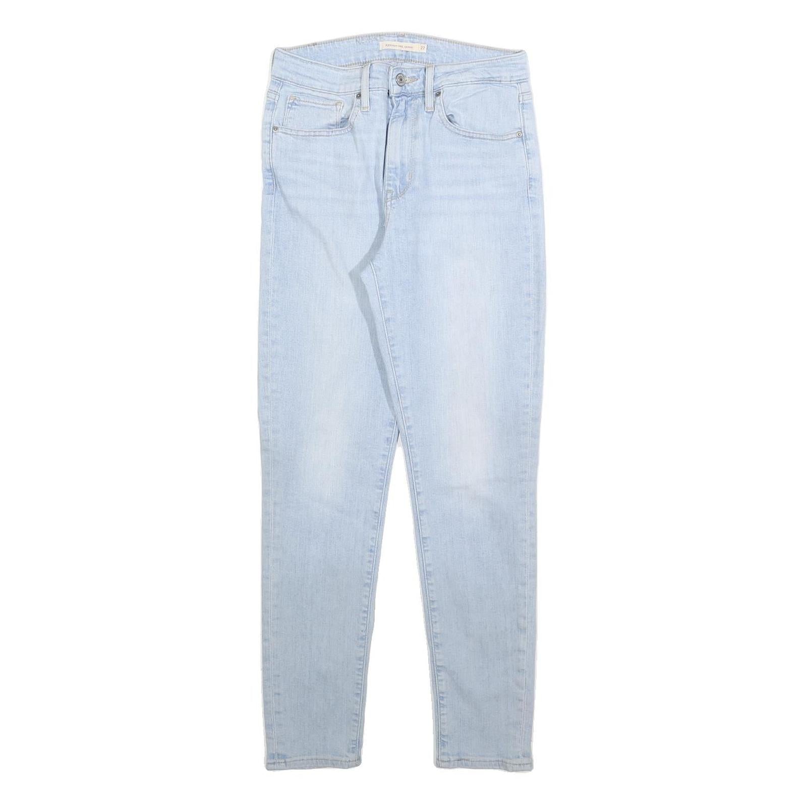 LEVI'S 721 Womens Jeans Blue Slim Skinny Denim Light W27 L28 Stretch Cotton