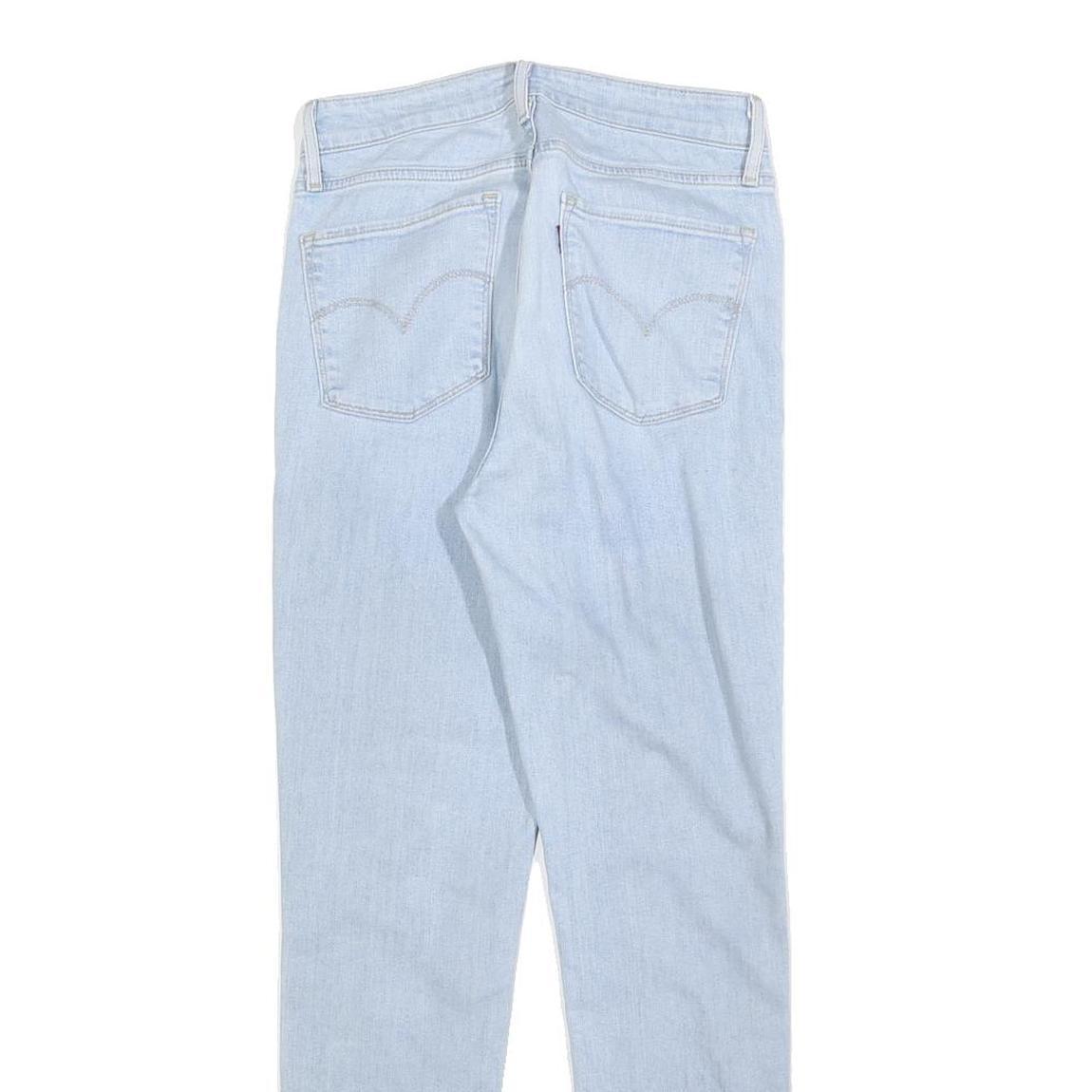 LEVI'S 721 Womens Jeans Blue Slim Skinny Denim Light W27 L28 Stretch Cotton