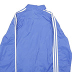 ADIDAS Womens Blue Nylon Track Jacket UK 16 Plain Sportswear Zip Closure