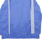 ADIDAS Womens Blue Nylon Track Jacket UK 16 Plain Sportswear Zip Closure
