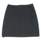 HOBBS LONDON Womens Black Quilted Mini Skirt Polyester Blend UK 10 Zip Pockets