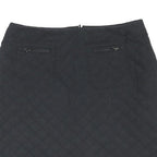 HOBBS LONDON Womens Black Quilted Mini Skirt Polyester Blend UK 10 Zip Pockets