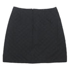 HOBBS LONDON Womens Black Quilted Mini Skirt Polyester Blend UK 10 Zip Pockets