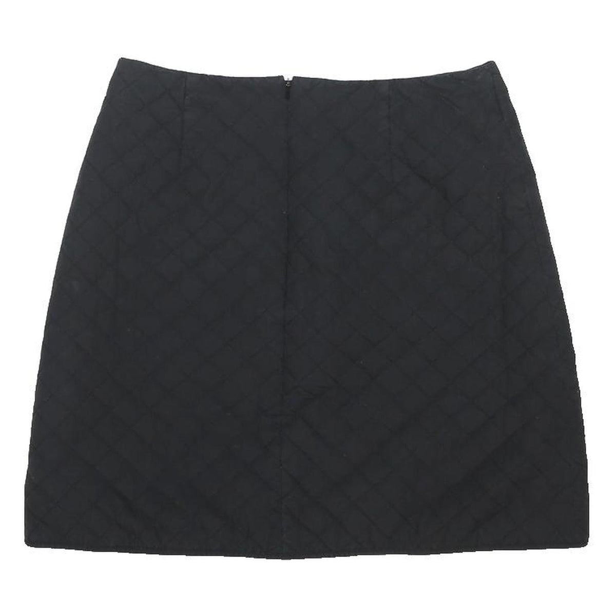 HOBBS LONDON Womens Black Quilted Mini Skirt Polyester Blend UK 10 Zip Pockets