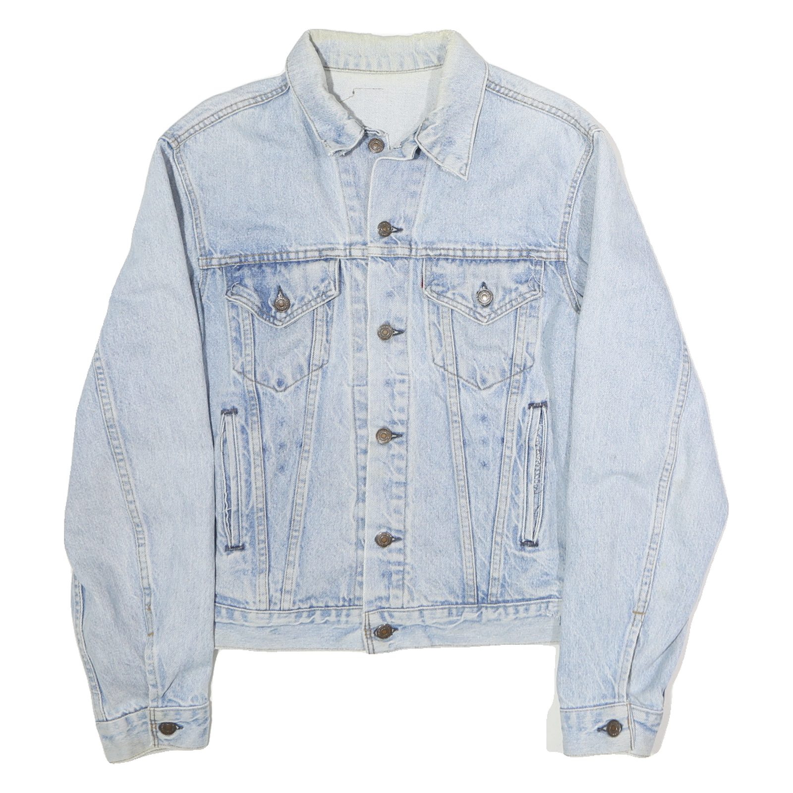 LEVI'S Mens Blue Denim Button Jacket M Cotton Classic Fit Casual