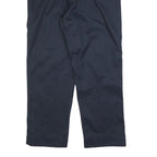 DICKIES Mens Cotton Blend Navy Relaxed Straight Trousers W38 L29 Workwear