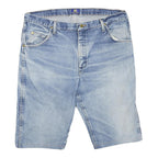 WRANGLER Womens Denim Blue Casual Shorts L W38 Cotton Blend Summer Fashion