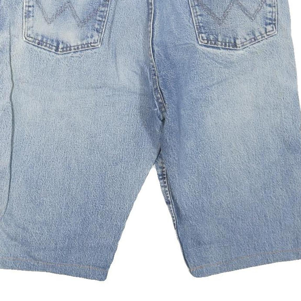 WRANGLER Womens Denim Blue Casual Shorts L W38 Cotton Blend Summer Fashion