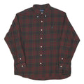 RALPH LAUREN Mens Red & Green Check Shirt L Long Sleeve Button Down Cotton Blend