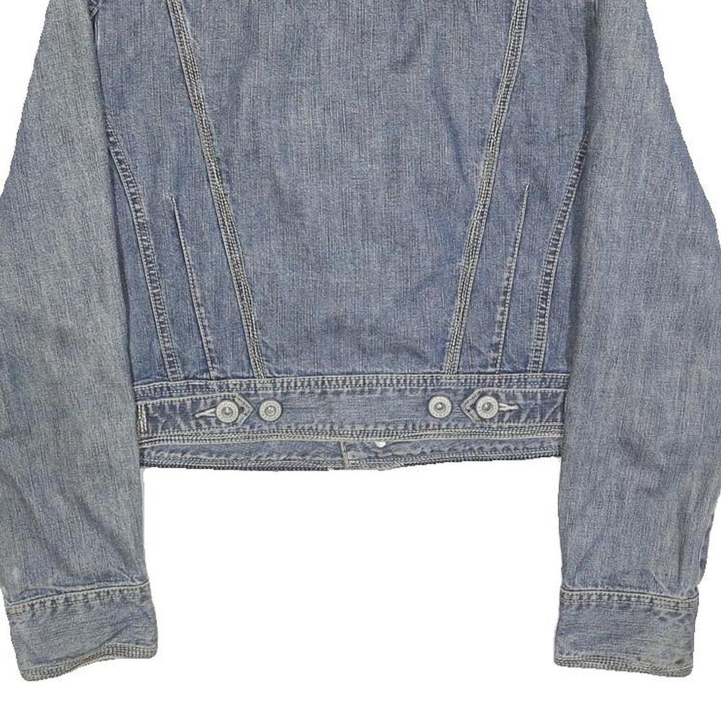 TOMMY HILFIGER Womens Blue Denim Cotton Jacket M Classic Button Closure