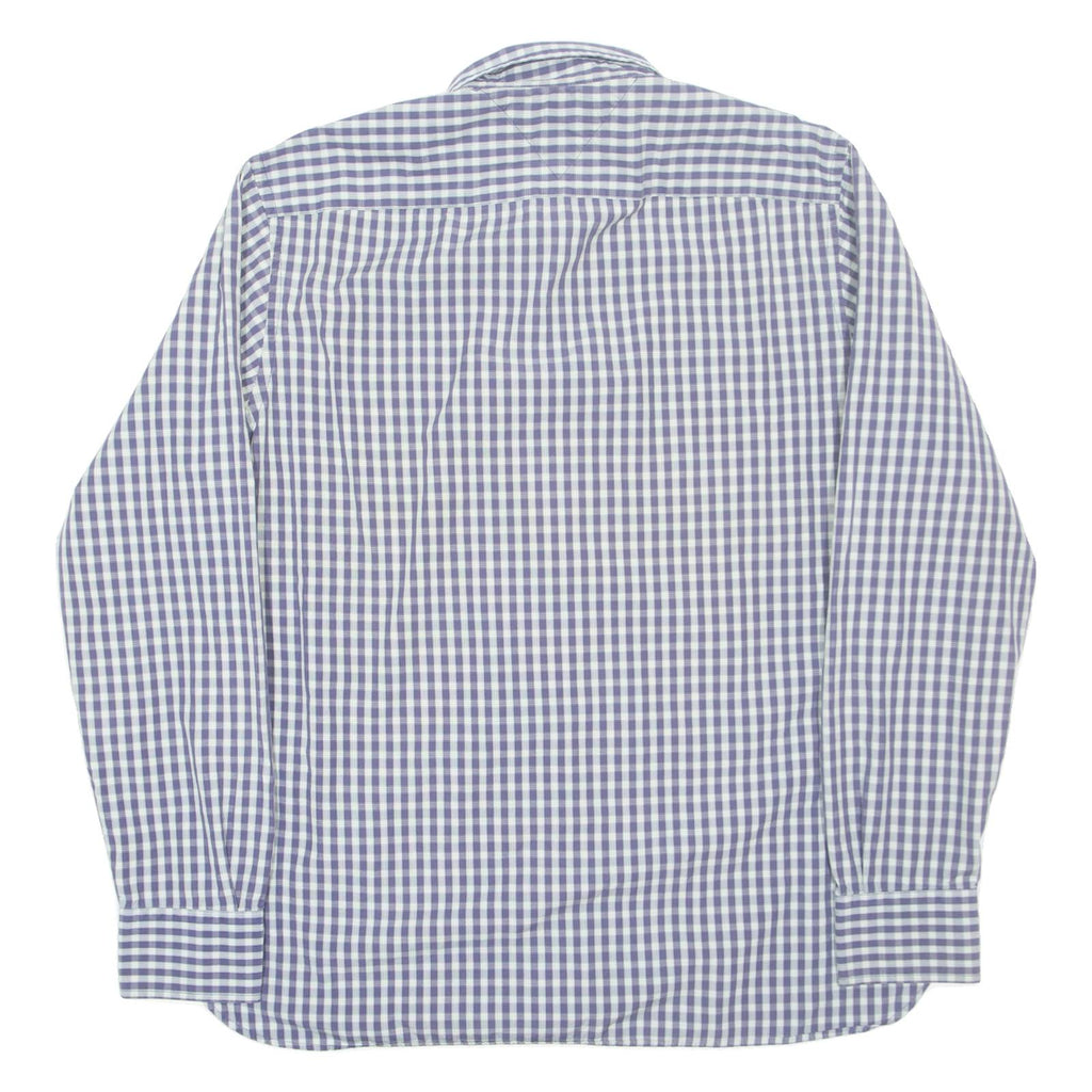 TOMMY HILFIGER Mens Shirt Blue Check Long Sleeve L