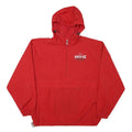 CHAMPION Mens Red Mater Dei Hoodie Jacket L Nylon Plain Zip Hooded Sportswear