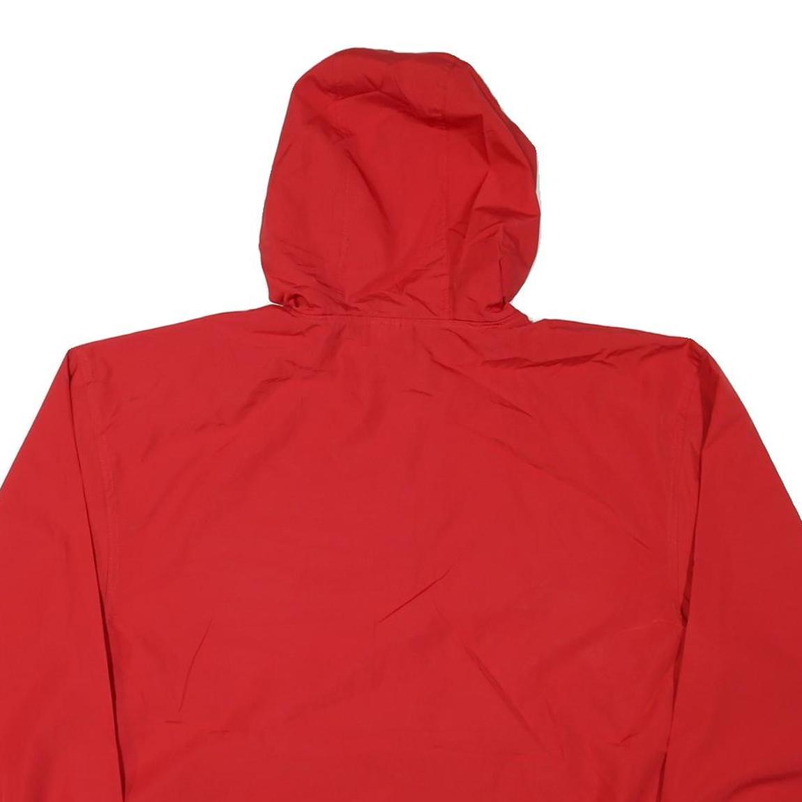 CHAMPION Mens Red Mater Dei Hoodie Jacket L Nylon Plain Zip Hooded Sportswear