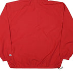 CHAMPION Mens Red Mater Dei Hoodie Jacket L Nylon Plain Zip Hooded Sportswear