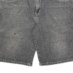 Mens Casual Black Denim Cotton Blend Shorts XL W38 Relaxed Fit Pockets