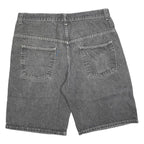 Mens Casual Black Denim Cotton Blend Shorts XL W38 Relaxed Fit Pockets
