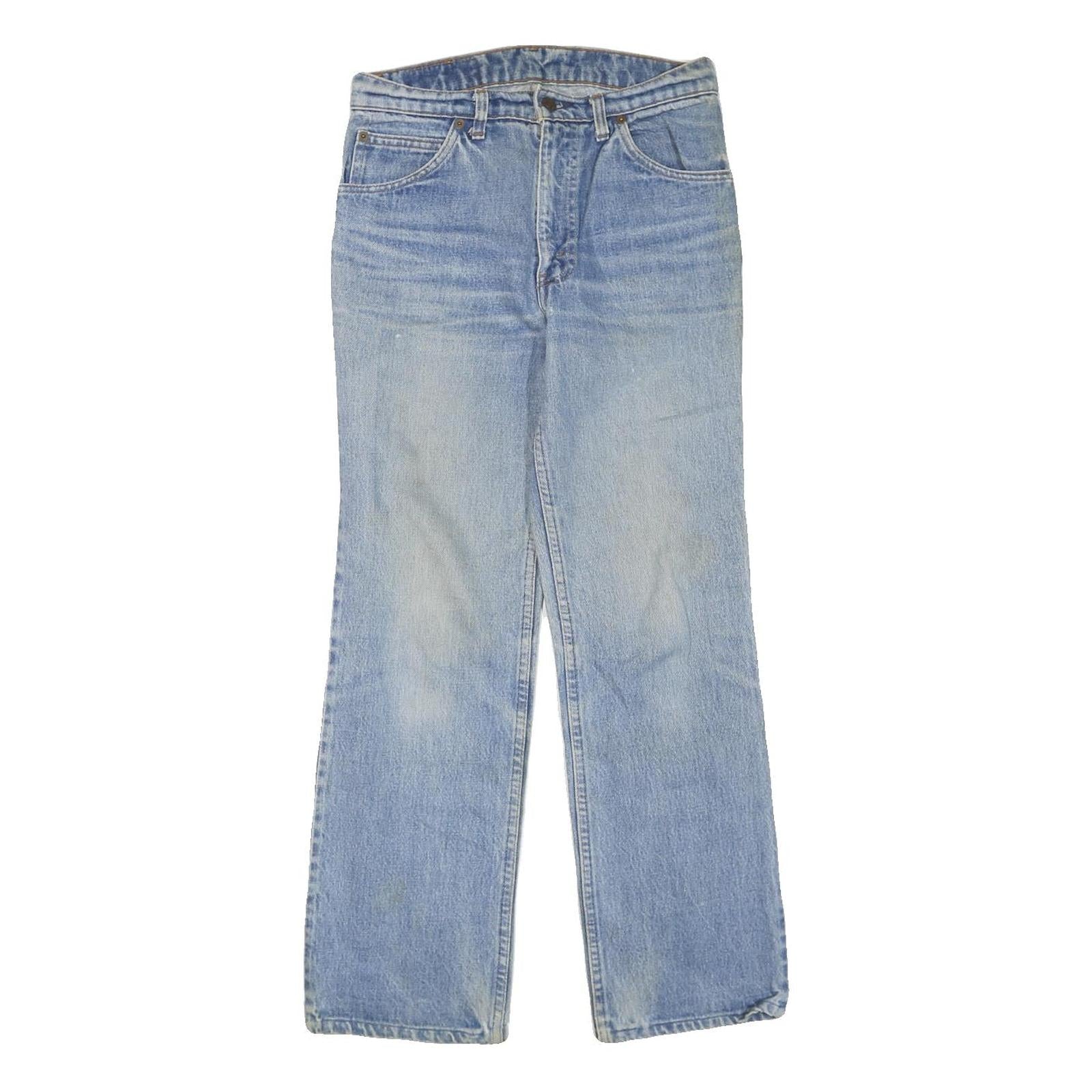 LEVI'S Mens Regular Blue Denim Straight Jeans W30 L30 Classic Cotton Blend Zip