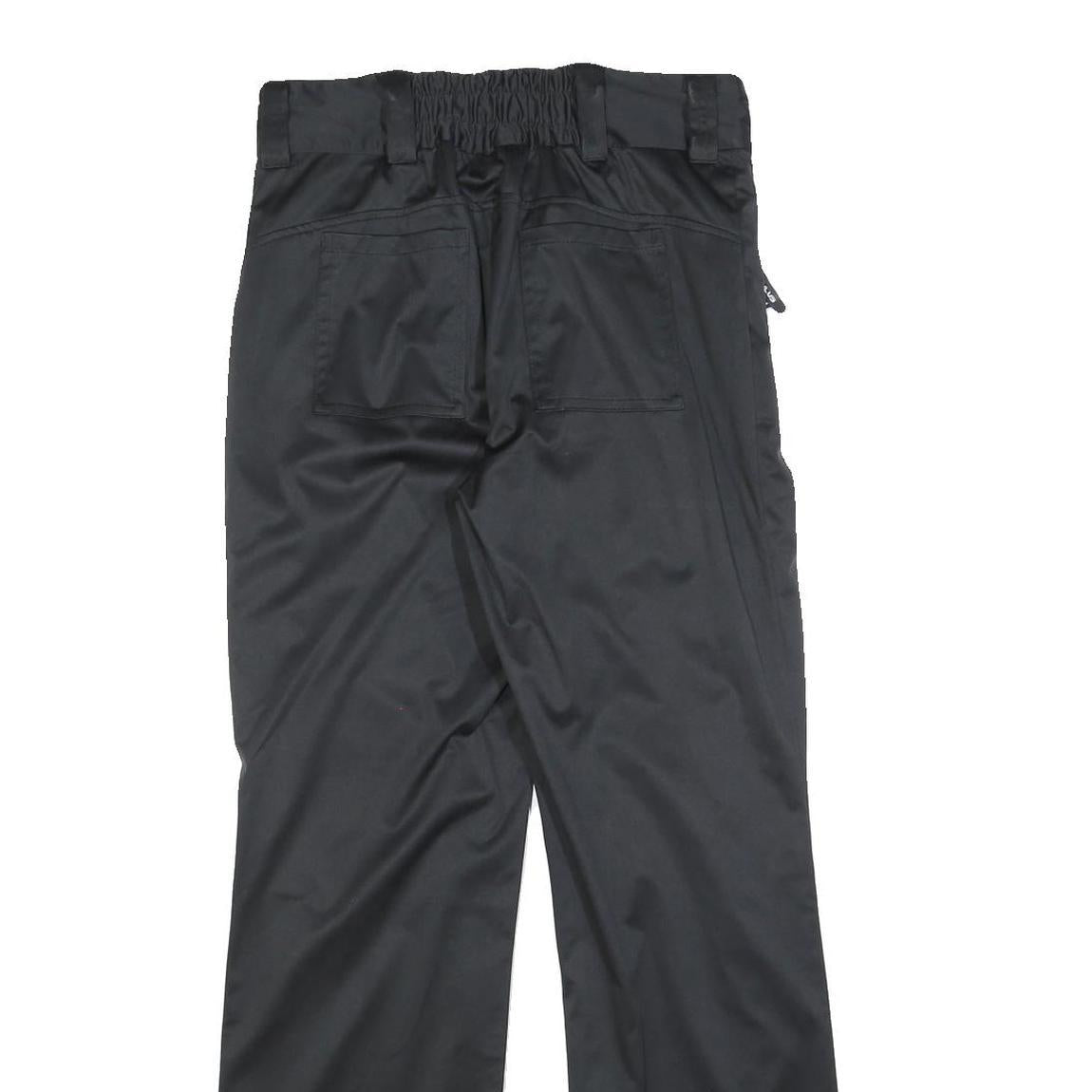 NEBULUS Womens Black Regular Trousers W28 L30 Polyester Blend Zip Practical