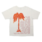 RIVER ISLAND Womens White Graphic T-Shirt UK 16 Short Sleeve Crew Neck Travel