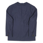 TREVIRA Womens Navy Blue Wool Classic Jacket M Button Plain Elegant