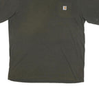 CARHARTT Mens Dark Green Cotton Blend Casual T-Shirt XL Crew Neck Short Sleeve