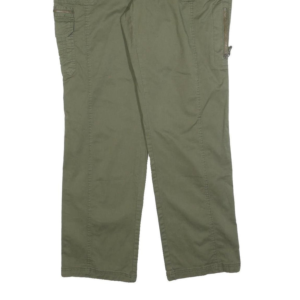 NATURAL REFLECTIONS Womens Cotton Blend Green Regular Fit Straight Leg Trousers