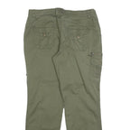 NATURAL REFLECTIONS Womens Cotton Blend Green Regular Fit Straight Leg Trousers