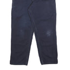 CARHARTT Mens Regular Navy Blue Cotton Blend Zip Trousers W32 L30 Classic