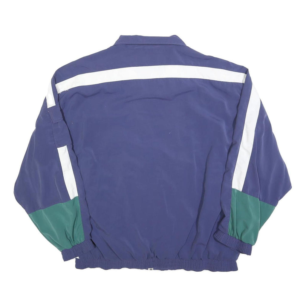 ANSCHUTZ Womens Blue & Green Graphic Zip Polyester Blend Casual Jacket L