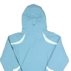 COLUMBIA Womens Blue & White Outdoor Jacket M Nylon Zip Hooded
