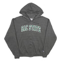 CHAMPION Mens Grey Sac State Zip Hoodie L Cotton Blend Casual Sports Sweatshirt
