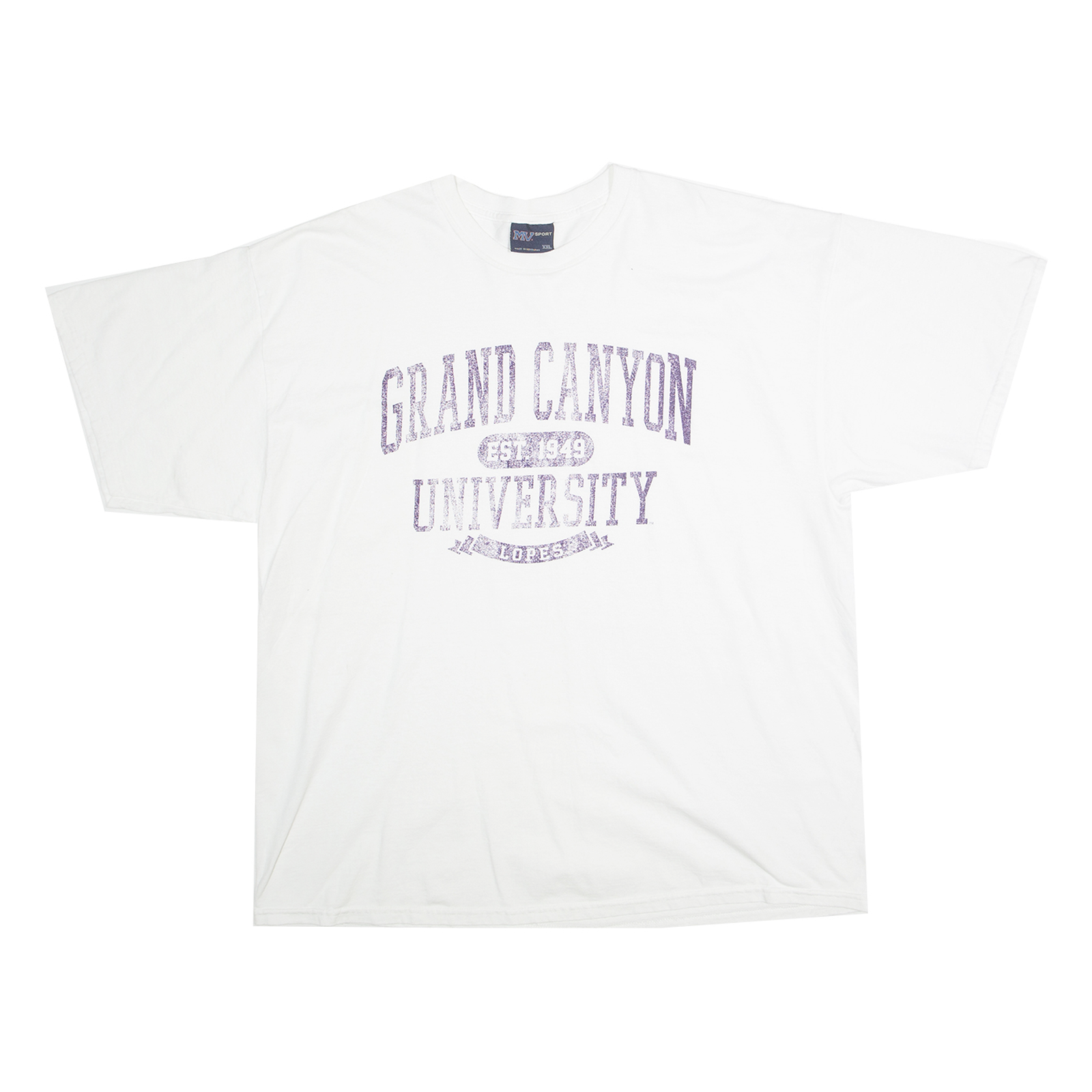 MV SPORT Mens White Grand Canyon University Graphic T-Shirt 2XL Short Sleeve