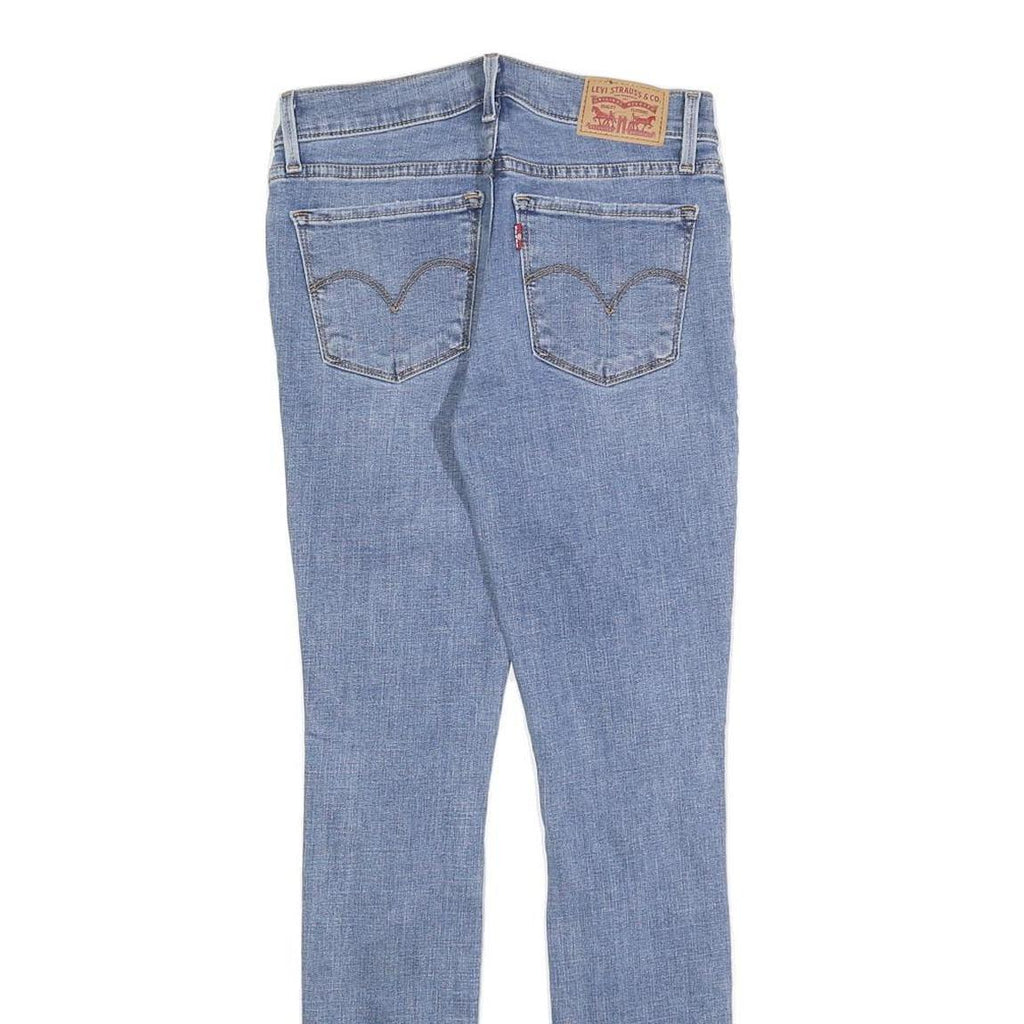 LEVI'S 710 Womens Slim Light Blue Denim Cotton Blend Zip W26 L28 Distressed