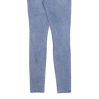 LEVI'S 710 Womens Slim Light Blue Denim Cotton Blend Zip W26 L28 Distressed