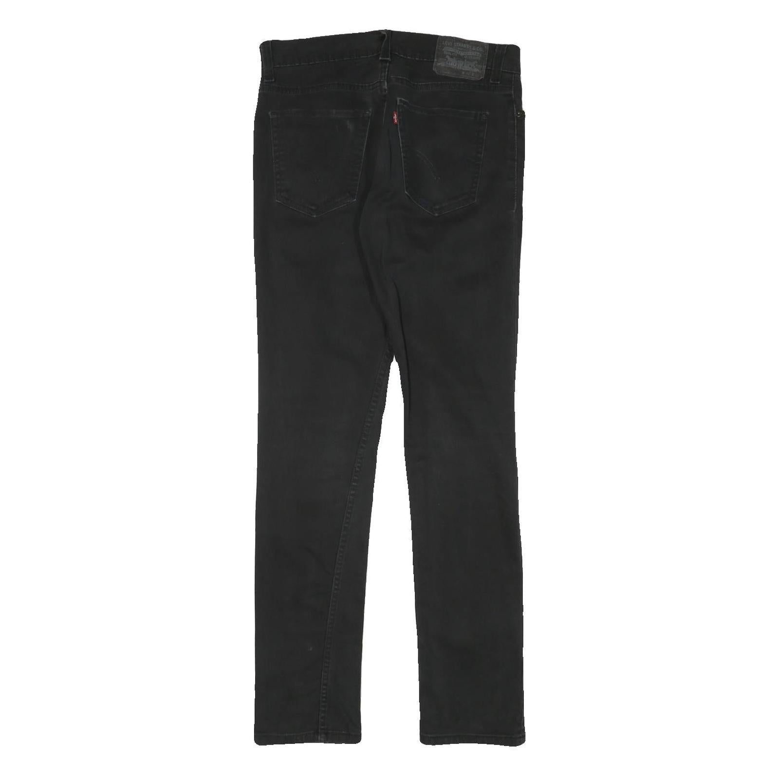 LEVI'S 510 Mens Slim Black Denim Dark W30 L32 Stretch Cotton Blend Jeans