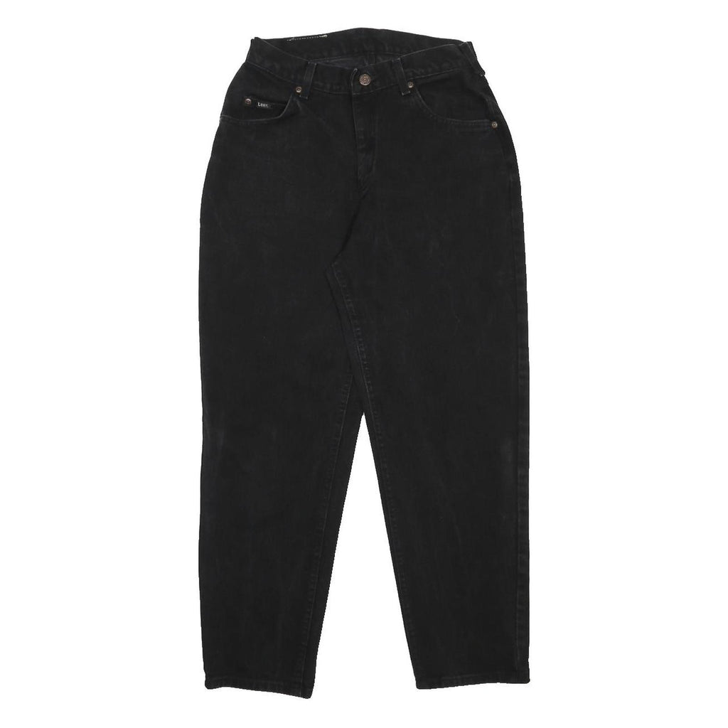 LEE Womens Black Relaxed Jeans Denim W26 L26 Classic Fit Zip Closure
