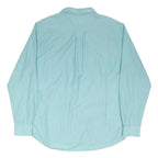 TOMMY HILFIGER Mens Blue Cotton Blend Shirt L Pocket Long Sleeve Classic Fit