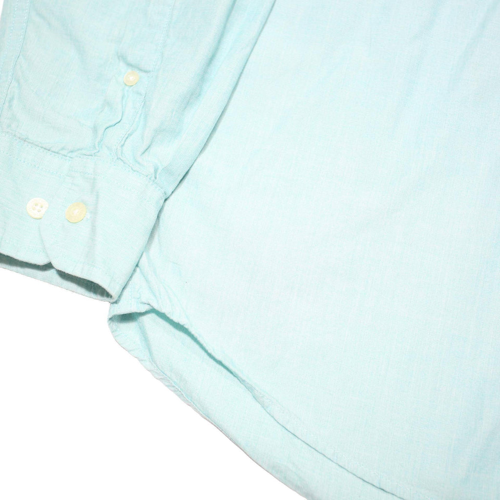 TOMMY HILFIGER Mens Blue Cotton Blend Shirt L Pocket Long Sleeve Classic Fit
