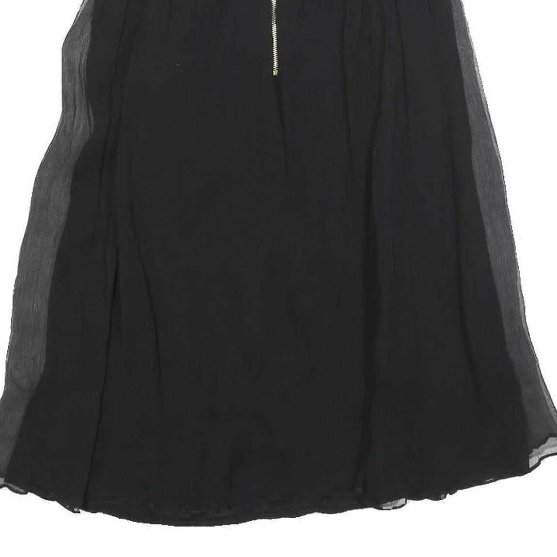 MAJE Womens Black Strapless Silk Dress Mini Evening Cocktail Elegant S