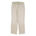 CARHARTT Mens Cotton Blend Beige Relaxed Straight Trousers W32 L32 Workwear