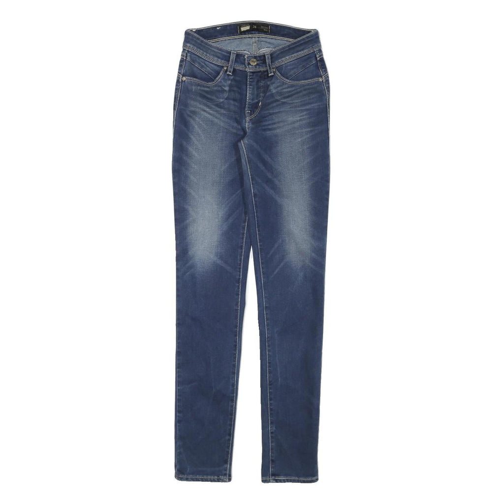 LEVI'S Womens Slim Blue Denim Jeans W24 L30 Zip Stylish Cotton Blend