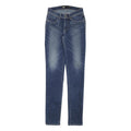 LEVI'S Womens Slim Blue Denim Jeans W24 L30 Zip Stylish Cotton Blend