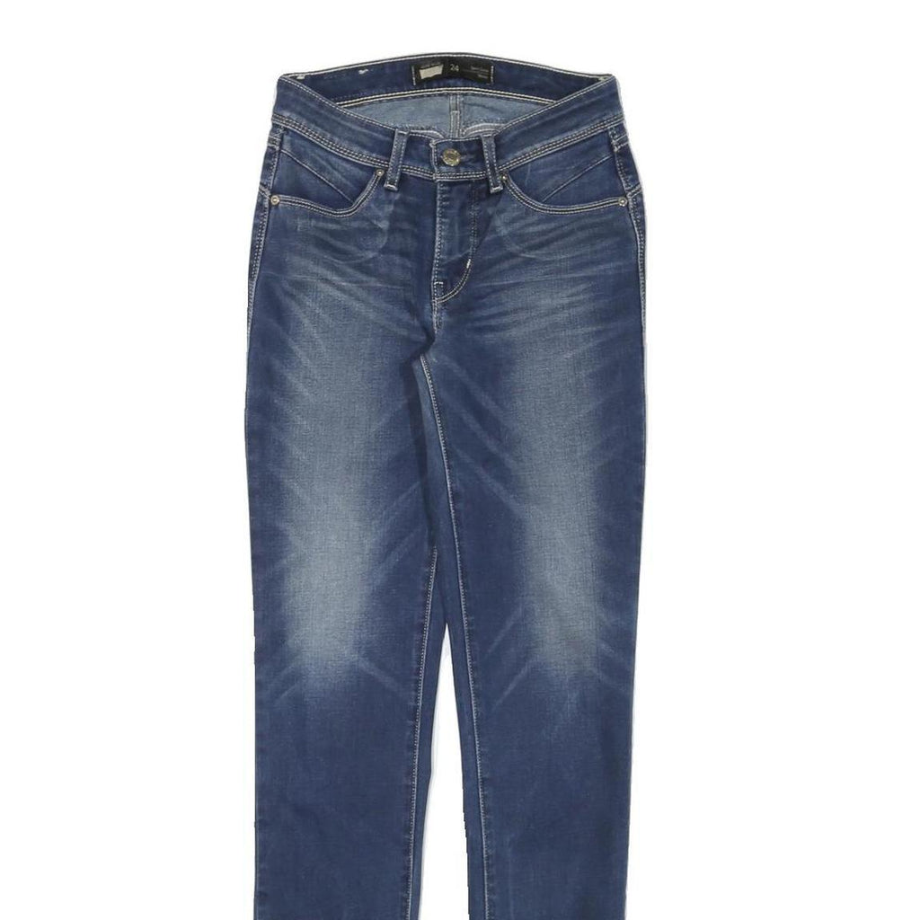 LEVI'S Womens Slim Blue Denim Jeans W24 L30 Zip Stylish Cotton Blend