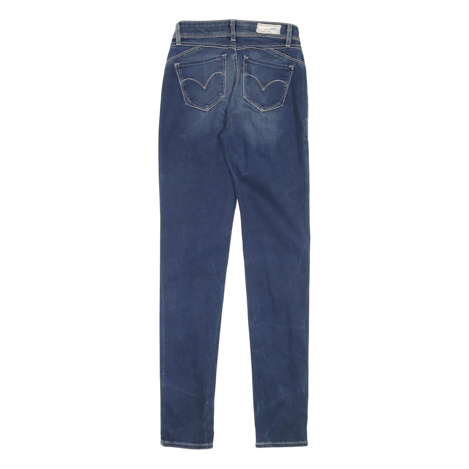 LEVI'S Womens Slim Blue Denim Jeans W24 L30 Zip Stylish Cotton Blend