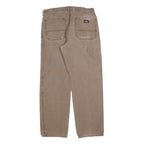 CARHARTT Mens Relaxed W36 L32 Beige Cotton Blend Jeans Zip Workwear Durable